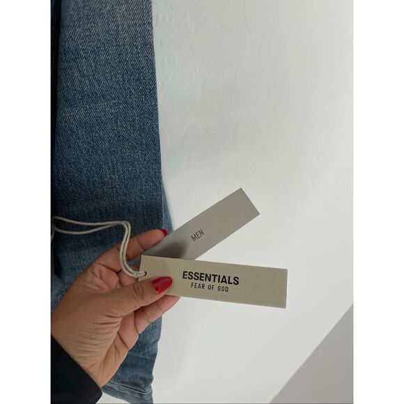 FEAR OF GOD Essentials Denim Jacket Size Large NWT - Picture 7 of 13
